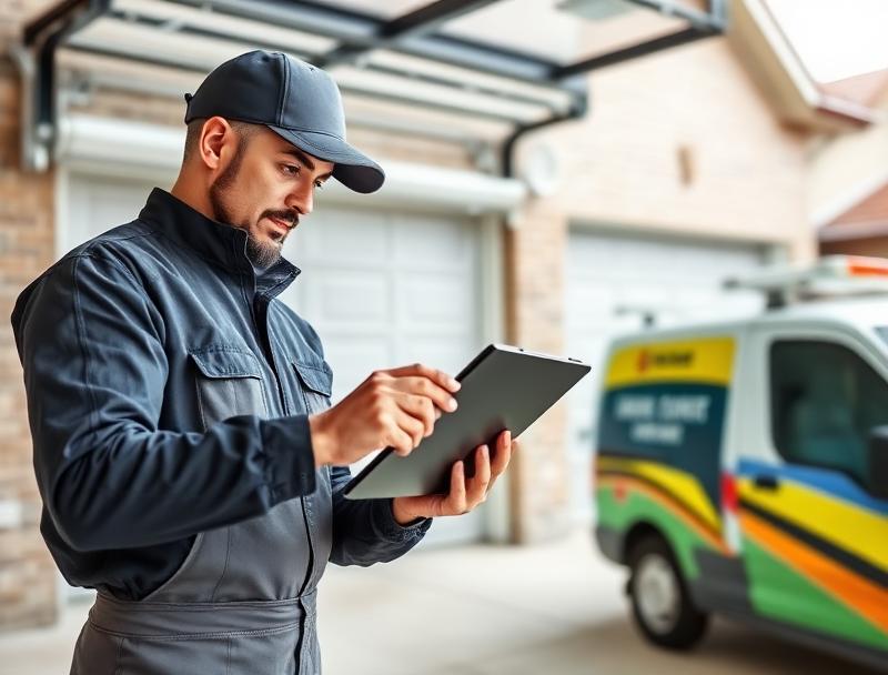 Garage door technician inspection